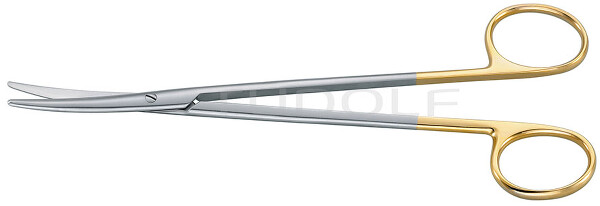 RU 1334-18 / Präparierschere Metzenbaum, Geb., TC, 18 cm