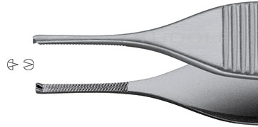 RU 4136-12 / Pinzette Chir. Adson, Kreuzger. 12,0 cm