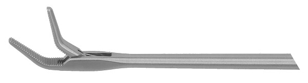 RU 8650-03/13 / Micro-Grasping Forceps, Curved Upwards, Jaw Ø 2 mm, (Wl) 23cm - 9", Forefinger Movable
