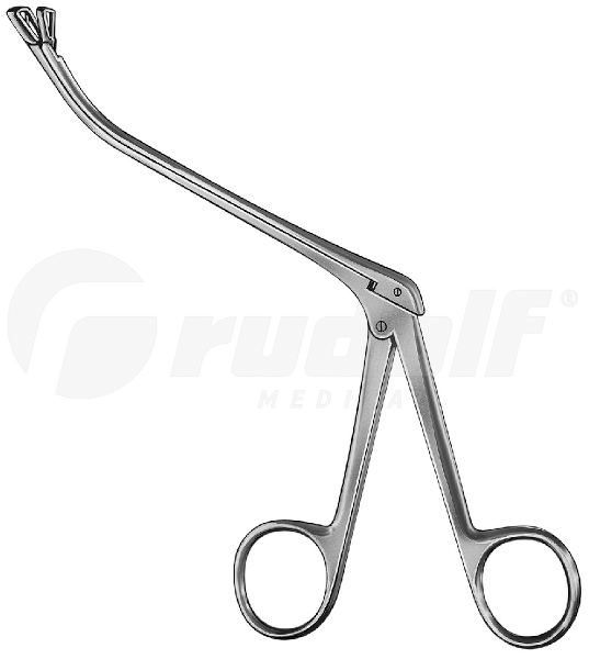 RU 8093-01 / Probeexcisionszange Ronis, Aufgebogen, mit Triangulärem Fangkorb, (Nl) 12,5 cm