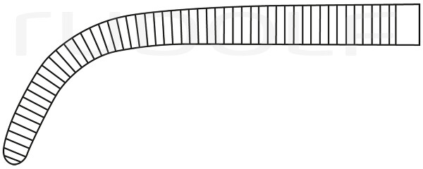 RU 3335-19 / Ligature Fcps Mixter O'shaugnessy, Cvd. 19 cm, 7,5"