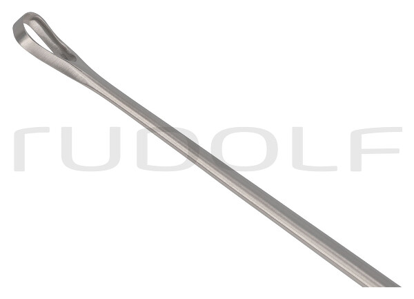 RU 7322-07 / Cureta Uterina Recamier, Rígida, Cortante, Fig. 1, 14x7mm, 31cm