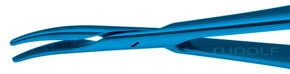 RU 5853-18H / Micro-Porte-Aiguille Microgr., Streamline Courbé, Avec Blocage, Ti, 18 cm