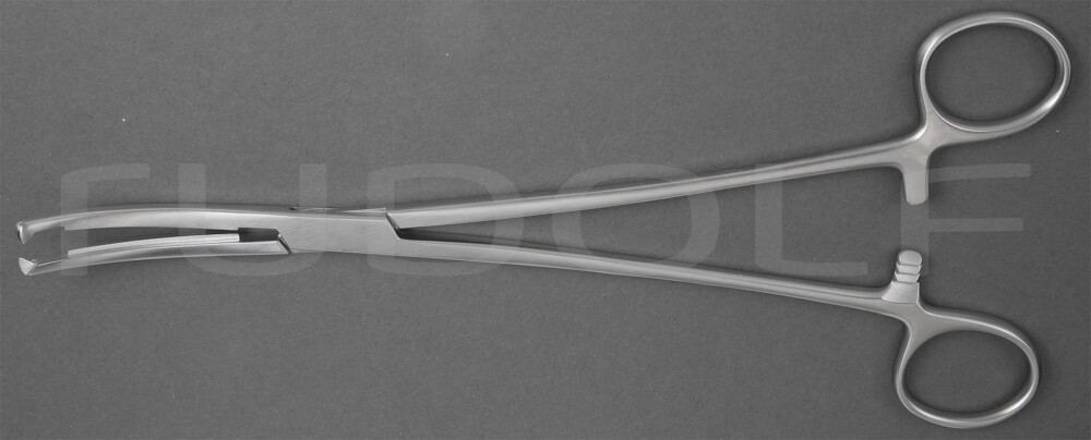 RU 3394-25 / Pince-Clamp Maingot, Courbée, 1x2 Dents 25 cm