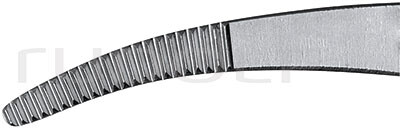 RU 3163-15 / Arterienklemme Cairns, Geb., (L) 15 cm