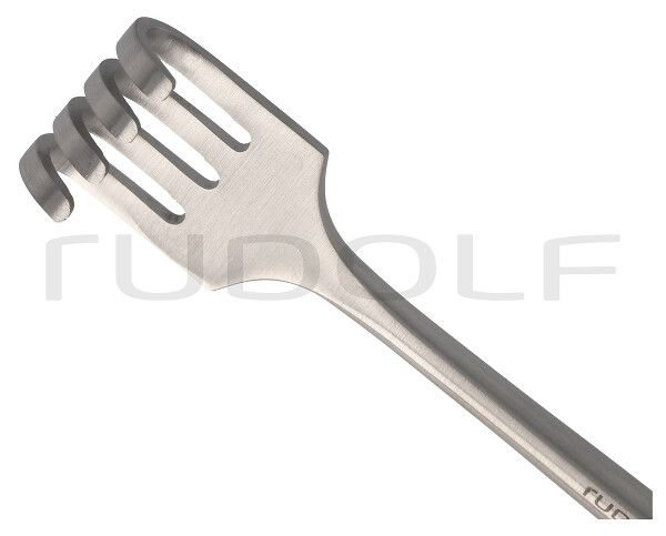 RU 4501-04 / Divaricatore Volkmann, Smusso, 4 Denti 22,5 cm