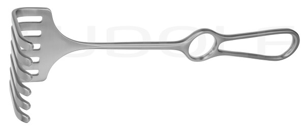 RU 4517-03 / Divaricatore Israel, Smusso, 6 Denti 25,0 cm, 50x60 mm