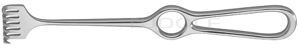 RU 4500-06 / Divaricatore Volkmann, Acuto, 6 Denti 22,5 cm
