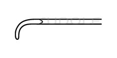 RU 8800-20 / Yasarg. Micro Vessel Knife, Upwards Curved, 18,5 cm - 7 1/4"