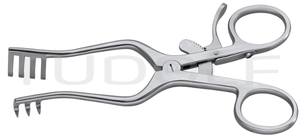 RU 4700-13 / Retractor Weitlaner, Sharp, 3x4 Teeth, Spread 55 mm, 13 cm - 5"