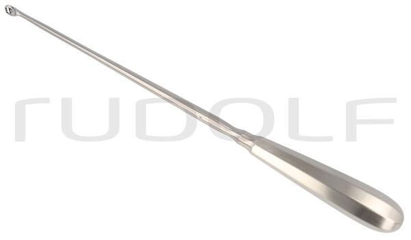 RU 7280-01 / Cucchiaio Uterino Schröder, Fig. 1 Tagliente, Rigido, 30cm