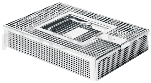 CS050-003 / Minikorb; 135x170x35mm
 S. Noppenmatte Im Körper; 2 Instrumentenhalter Im Deckel;