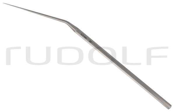 RU 7907-18/03 / Mikro-Häkchen, Scharf, Rechts, Abgewinkelt 25°, 0,3 mm, 16 cm