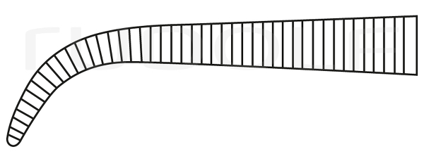 RU 3327-18 / Ligature Fcps Mini-Gemini, Cvd. 18 cm, 7"