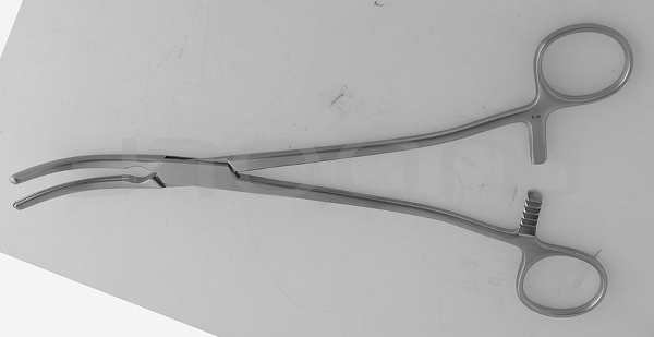 RU 3383-03 / Parametrium Forceps Rogers, Curved, 21 cm - 8 1/4"