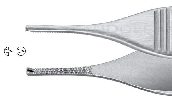 RU 4133-01 / Pinzette Chir. Adson, Kreuzger., 1x2Z. 12,0 cm