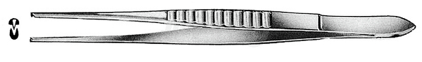 RU 4126-13 / Pinzette Chir. Mod. Usa, Schmal, 1x2Z. 13,0 cm