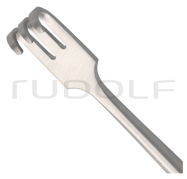 RU 4502-03 / Wundhaken Volkmann, Halbscharf, 3Z. 22,5 cm