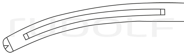 RU 3394-20 / Pinza Maingot, Curva, 1x2 Dientes, 21 cm