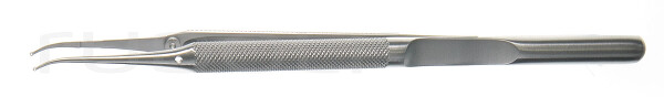 RU 4068-75G / Micro-Pinza Ad Anelli, Microgrip, Curva, Con Peso, 15,0 cm, 1,0mm