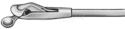 RU 8650-00/46 / Fcps. Cup-Shp., Cvd. Left, FF-MOV. Shaftl. 23,0 cm
/9", Shaftø2,5 mm, Jaw 4 mm