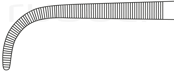 RU 3326-25 / Ligature Fcps Gemini, Cvd. 25 cm, 10"