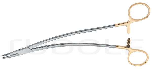 RU 6061-23 / Needle Holder Stratte, TC, Cvd. 23cm, 9"