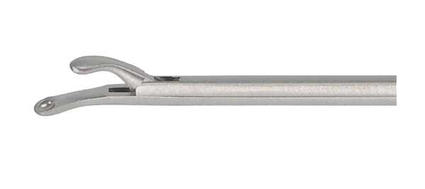 RU 7891-32 / Mikro-Löffel-Zängchen, Links Gebogen, Schaftlänge 8 cm,