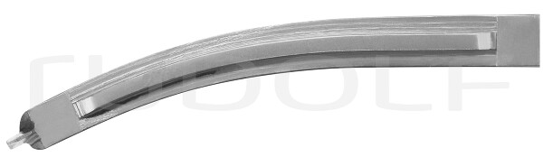 RU 3394-25 / Pince-Clamp Maingot, Courbée, 1x2 Dents 25 cm