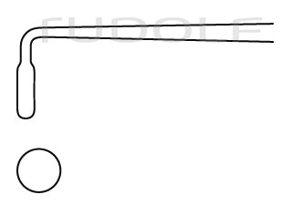 RU 8846-12 / Mikro-Ringkürette, Aufgew. 90° 24 cm, Ø 4 mm