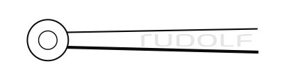RU 4078-02 / Pinza Da Presa Yasargil Per Tumori Dentellato, Retta, 22,0 cm, 5 mm