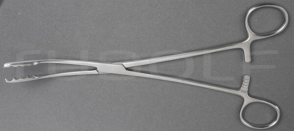 RU 3801-25 / Pinza Per Tamponeamento Ulrich, Curva 25 cm