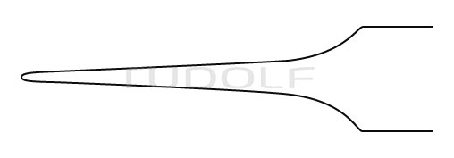 RU 4075-08 / Micro Forceps Lazar, Flat Handle, Straight, 15 cm - 6", 0,8 mm