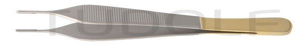 RU 4036-15 / Dressing Forceps Adson, Straight, TC, 15.5 cm - 6"