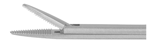 RU 7890-21 / Mikro-Ohrzängchen, Gerade, Gerieft, Schaftlänge 8 cm,