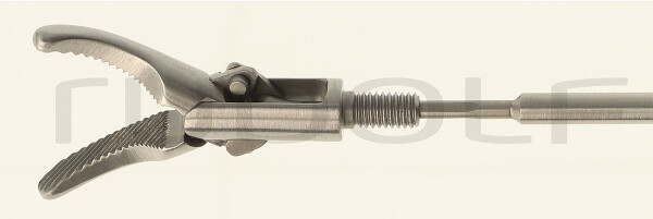 RS000-527 / Aufsatz Praeparier-U. Fasszange, Kreuzgerieft, Geb., Doppelbeweglich,Ø 5 mm