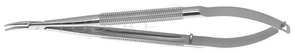 RU 5865-15 / Micro Needle Holder Cvd., W. Ratchet, 15cm, 6"