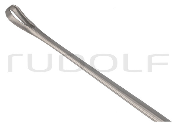 RU 7314-07 / Cureta Uterina Recamier, Rígida, Cortante, Fig. 1, 14x7mm, 26cm
