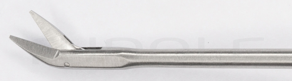 RU 8650-03/04 / Micro Scissors., 15°Up, FF-MOV. Shaft Length 23cm
/9", Conicø2/3mm
, Jaw 2mm
