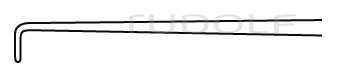 RU 8842-03 / Nervhaken, 90° 24 cm, 3 mm