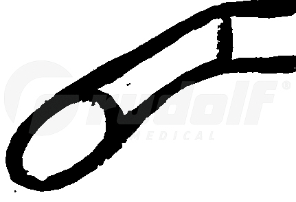 RU 7891-12 / Micro Ear Forceps, Curved Left, Shaft Length 8 cm - 3 1/4",