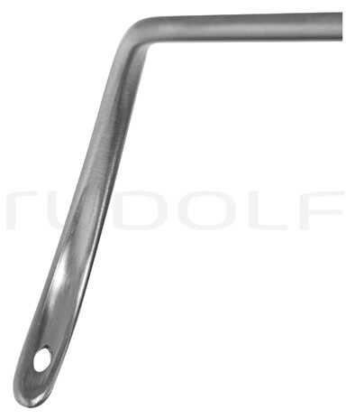 RU 6110-24 / Ago Per Legatura Deschamps, Smusso, Per Mano Destra, 24 cm, Curvo A Sinistra