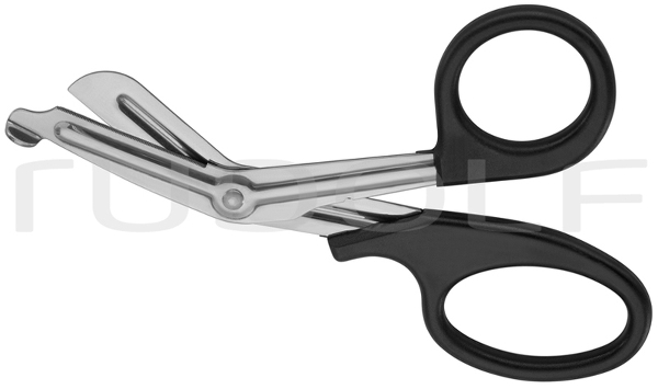 RU 2602-18 / Bandage Scissors, Black, geb. 18 cm - 7"
