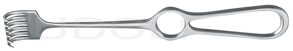 RU 4506-06 / Retractor Kocher, Sharp, 6 Prongs 22,5 cm
/8 3/4"