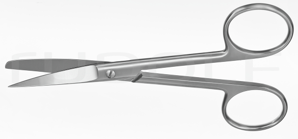 RU 1010-14 / Scissors, Sh/Bl, Cvd., Lrg. Rings 14,5 cm, 5,75"