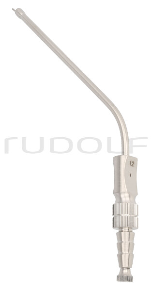 RU 6420-62 / Suction Tube Frazier, Ø 4,0mm, 12 Ch/Fr, (Wl) 100mm - 4", Ball Ended, W. CUT-OFF, LUER-HUB and Stylet