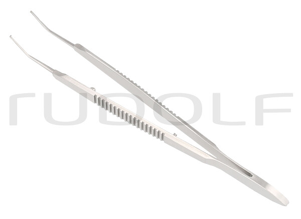 RU 9809-01 / Pinza Per Sutura Kelmann-Mcpherson Angolata, 1x2Denti, 10cm
