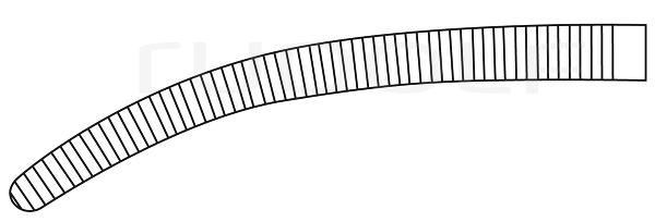 RU 3001-18 / Hemost. Fcps Rochester-Pean, Cvd. 18 cm, 7"