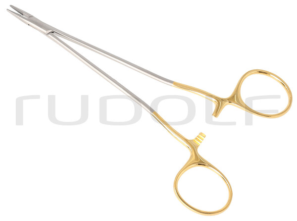 RU 6060-01 / Needle Holder Rudolf, TC, Str. 15cm, 6"
