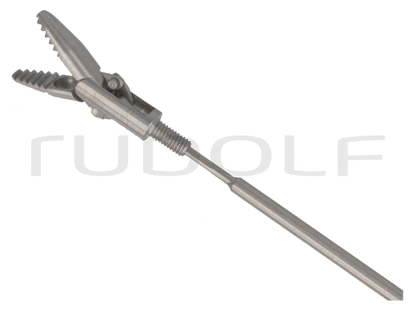RS000-509 / Aufsatz Fasszange, Gerieft, mit Loeffel, Doppelbeweglich, Ø 5 mm